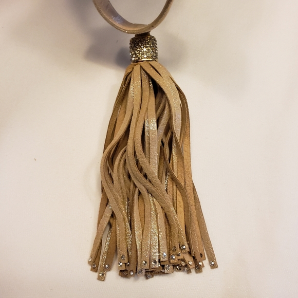 Jimmy Choo Metallic Strappy Heels with Tassels - Picture 11 of 15